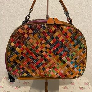 Amerileather Multicolor Woven Women's Bag